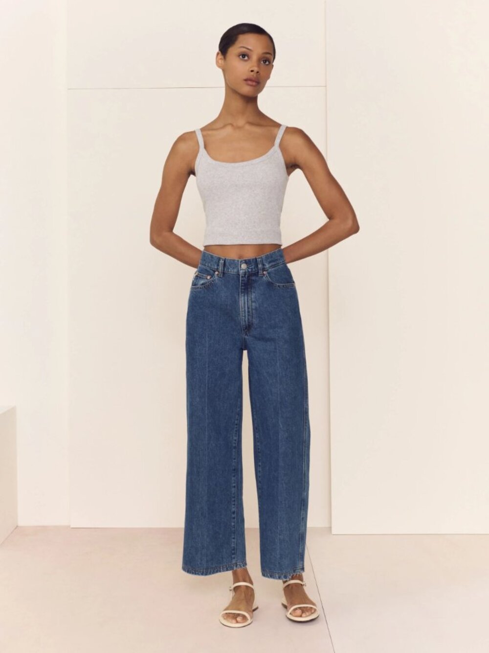 NWT ANTHROPOLOGIE DL1961 Hepburn Wide Leg High Rise Ankle Jeans Size 29 - Picture 5 of 8